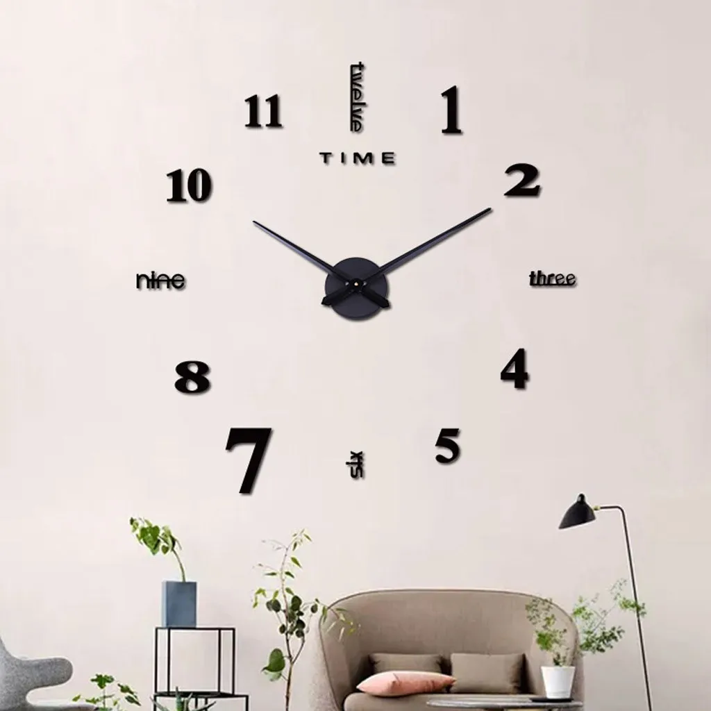 Function Acrylic Minimalist Wall Clock for Home Office Decor