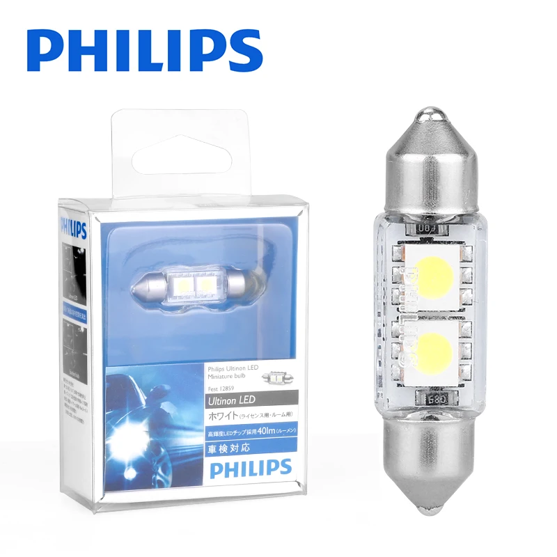 

Philips Ultinon LED Festoon 36MM car interior lighting reading Map Clearanace Light license plate lamp signal lamps 6000K 1PC