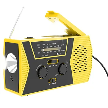 

Emergency Radio Weather Radio with Solar and Crank Charger with Flashlight,Reading Lamp and Power Bank Weather Radio