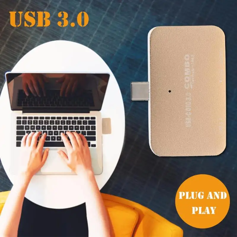 Тип-c OTG кардридер тип-c TF карта памяти USB 3,0 адаптер смарт-карты