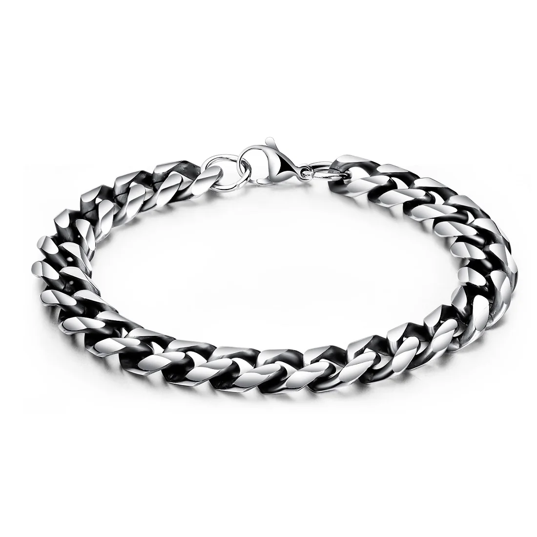 

JHSL Male Men Statement Twisted Link Chain Bracelets Bangles Stainless Steel Boyfriend Father Gift Fashion Jewelry Dropship