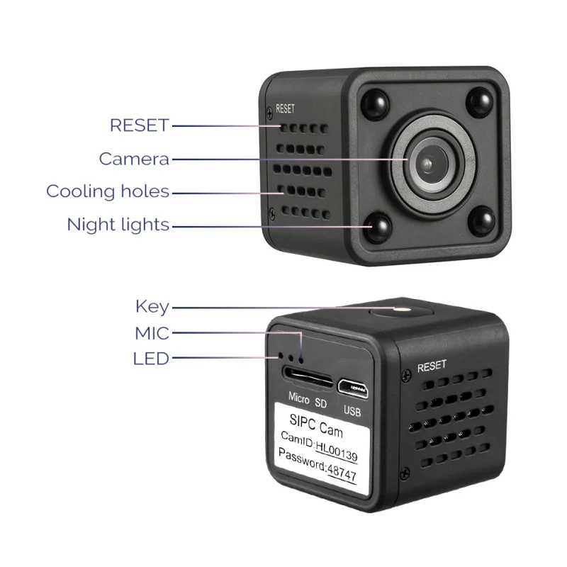 1080P Mini Camera Magnetic Fixation Wireless Smart WiFi Camera US/USB Plug Audio Record Baby Monitor Night Vision HD Camera