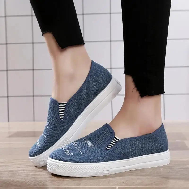 Women Shoes Denim Height Increased Shoes
