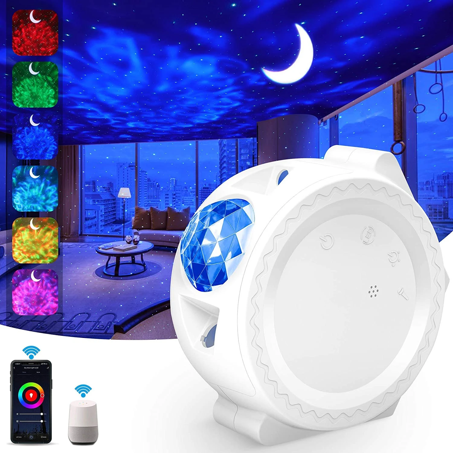 Proyector Smart Starry Sky Proyector Galaxy 3en1 Luz nocturna Proyector Smart Starry Sky Proyector Galaxy 3en1 Luz nocturna