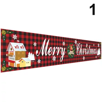 

Outdoor Banner Flag Pulling Merry Christmas Letter Printed Cartoon Pattern Banner Waterproof HUG-Deals