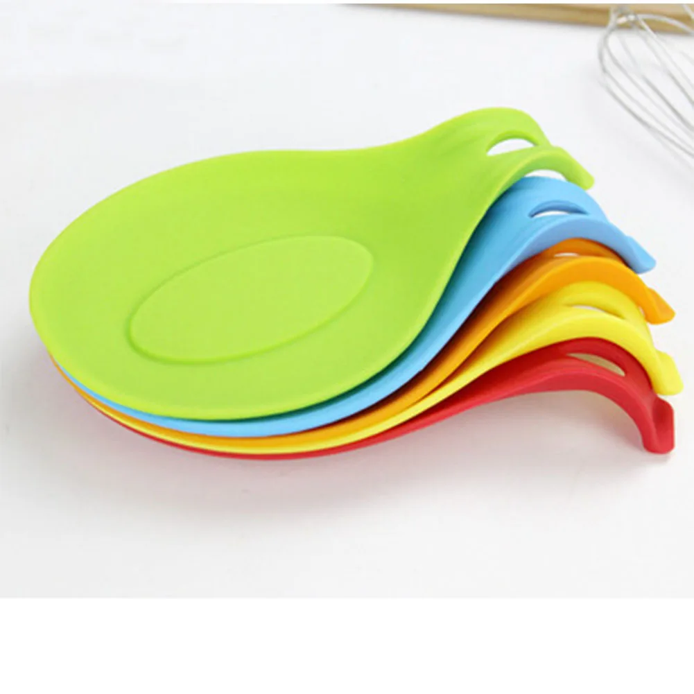 AttractiveSilicone ложка изоляционный мат столовых выпить стакан подстаканник поднос Еда из пищевого силикона ложка площадку Цвет Перевозка груза падения