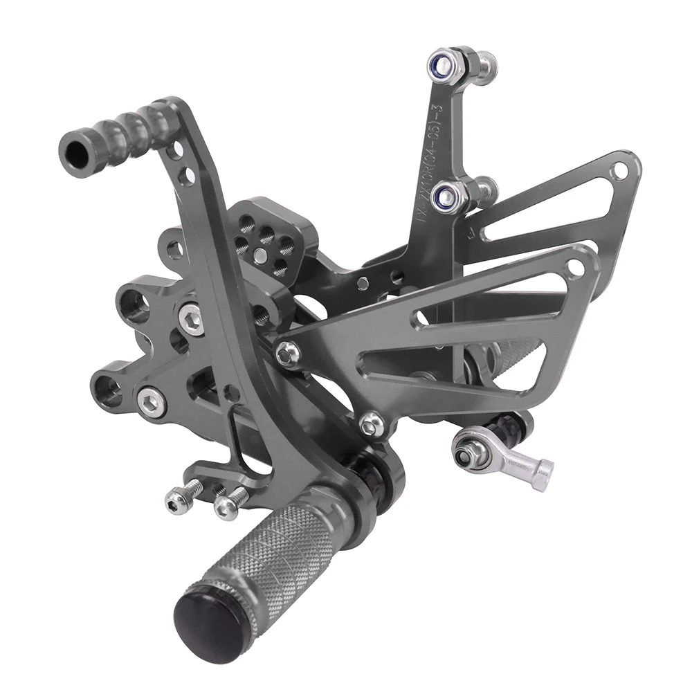 CNC Мотоцикл Регулируемые штифты для заготовки педали отдыха для KAWASAKI ZX10R ZX-10R ZX 10R 2004 2005 - Цвет: Titanium