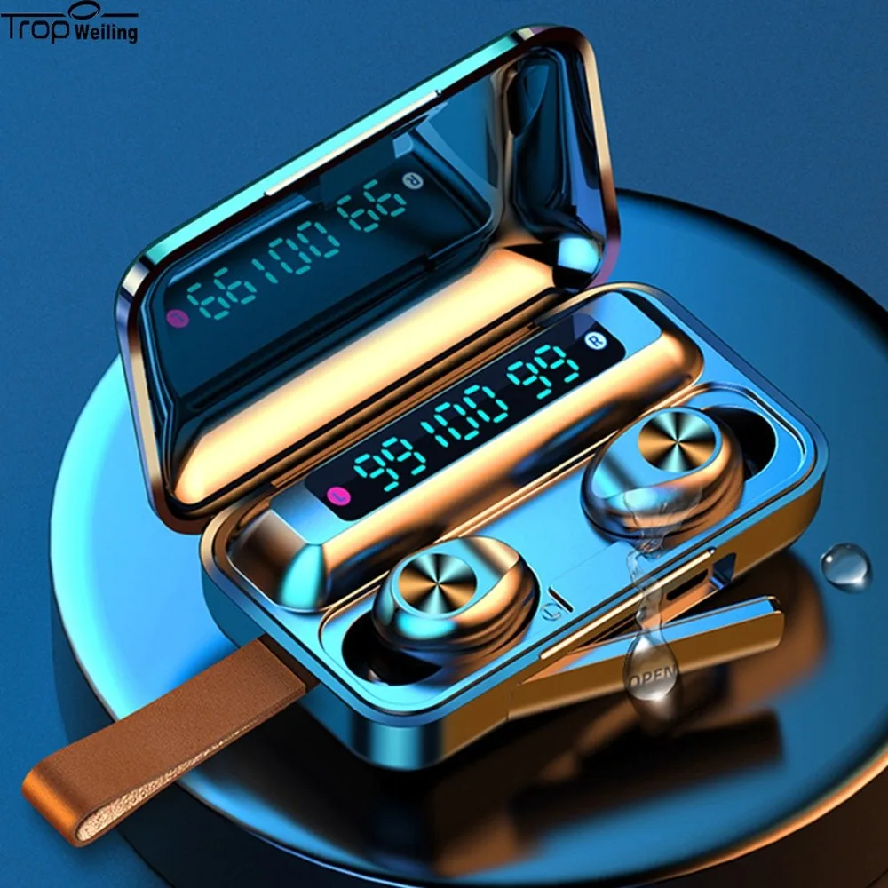TWS F9 11 Bluetooth V5 0 Headphones 3D Stereo Sports Wireless Earphones with Dual Microphone Wireless Bluetooth Earbuds