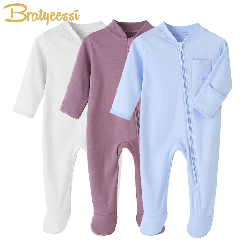 Soft Cotton Baby Romper Footed Newborn Clothes Jumpsuits for Girls Boys Overalls Spring Toddler Onesie Infant Clothing | Детская одежда