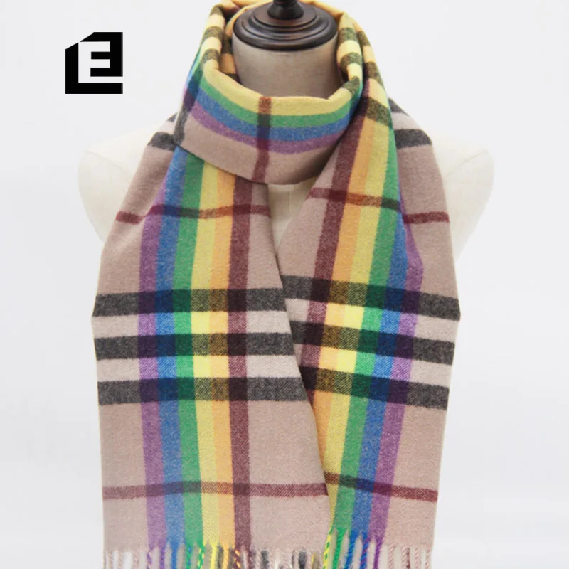 

E&E women men luxury wool scarf hijab poncho shawl sjaal bufanda mujer plaid cashmere winter luxe pashimina echarpe bufanda wrap