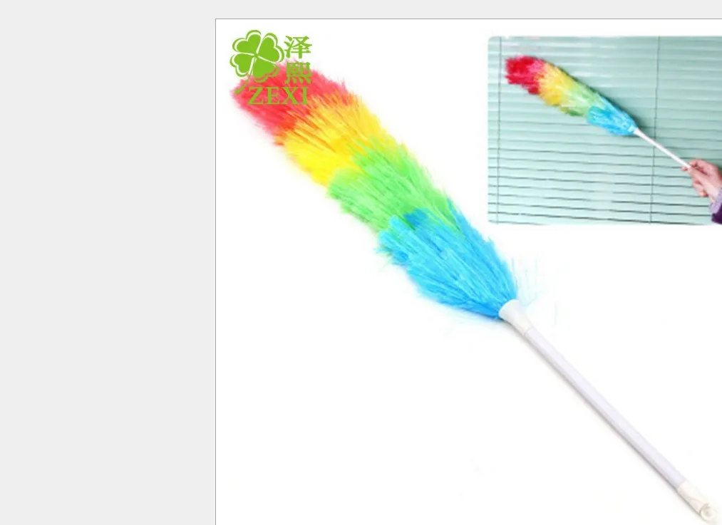 Волшебная Антистатическая перьевая Бытовая щетка для пыли Ручка инструмент для очистки продукта USSTOCK - Цвет: colorful
