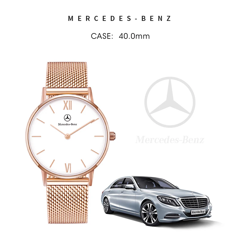 

MERCEDES BENZ Men Watch with Stainless Steel Strap 40mm case Quartz Watch Business Wrist Watch montre homme 2019