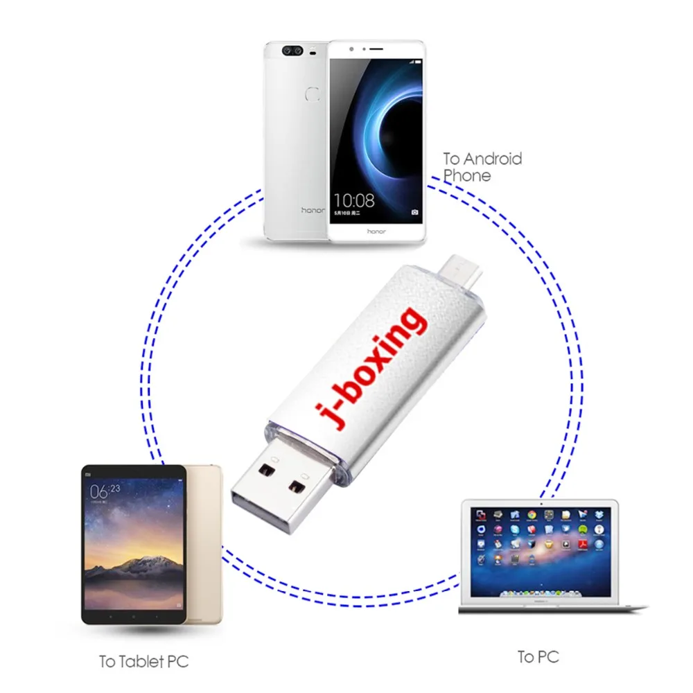 J-boxing OTG USB флеш-накопитель 64 ГБ 32 ГБ 16 ГБ 8 ГБ Pendrives Micro USB 2,0 Memory Stick для Android Phone ПК Macbook многоцветный