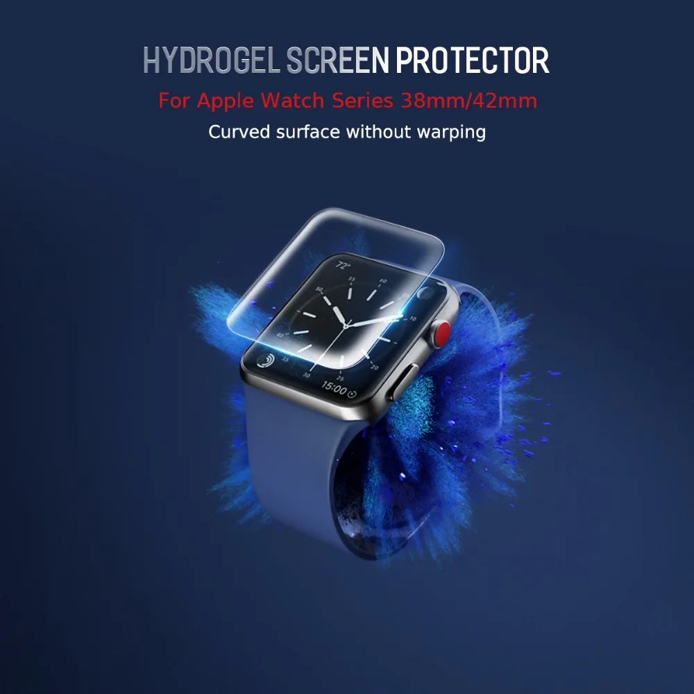 2Packs Hydrogel Film for iWatch 7 6 5 4 SE 45MM 41MM 44MM Screen Protector Full Cover Clear Protector Film for Apple Watch 3 2 1 iphone screen protector