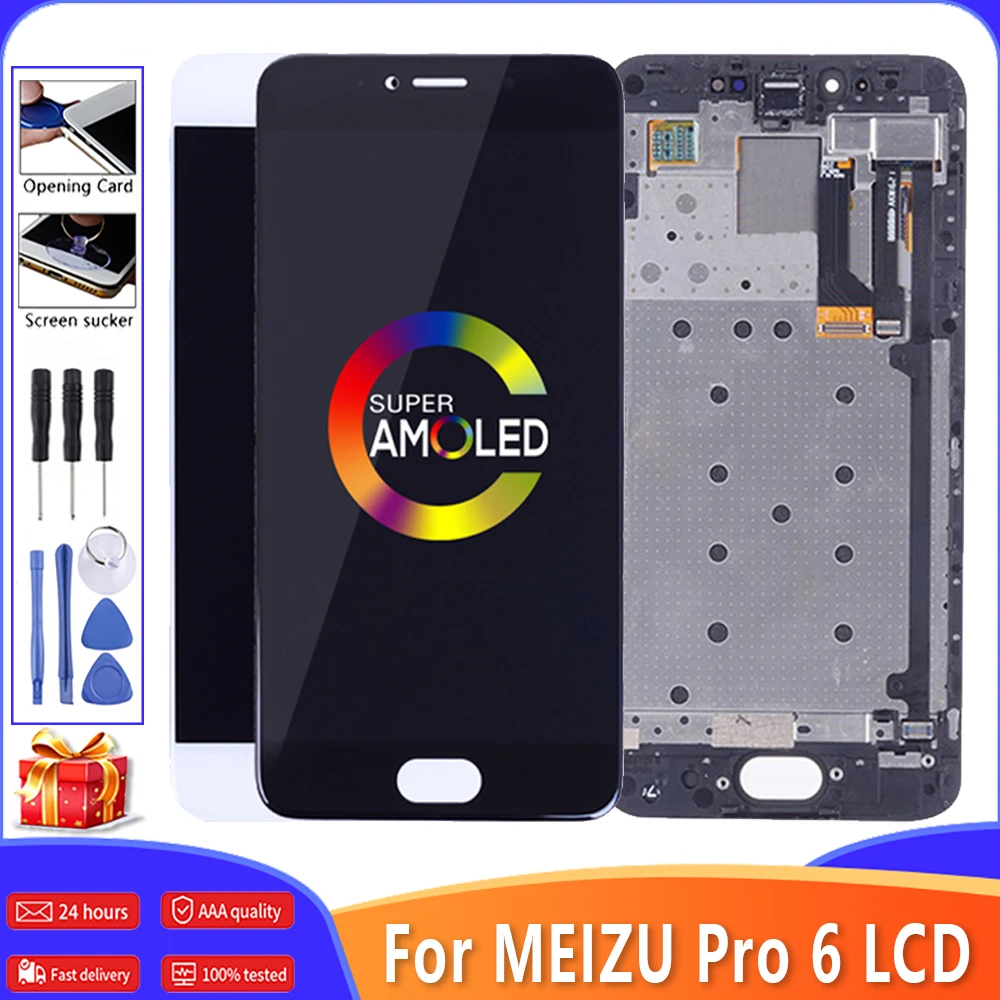 5 2 'ɺMOLED для Meizu Pro 6 M570M M570C M570Q ЖК-экран дисплей Сенсорная панель дигитайзер с