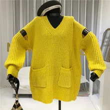 ^^Best Offers Hollow Out V-Neck Women Sweaters, Pullovers High Street Solid Women Winter Top 2019 Korean Fashion Knitted Sweaters for Women ^^Best Offers Hollow Out V-Neck Women Sweaters, Pullovers High Street Solid Women Winter Top 2019 Korean Fashion Knitted Sweaters for Women
