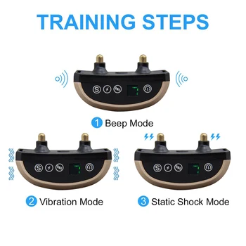 

Hot Pet Dog Rechargeable Waterproof Anti Bark Collar Adjustable 7 Sensitivity Levels Vibration Stop Barking Dog Training Collars