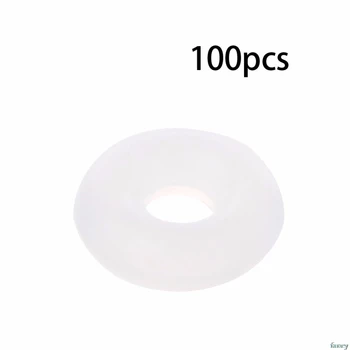 

100PCS Silicone Rubber Stoppers Ring Bead Spacer Charm Bracelet For Jewelry DIY