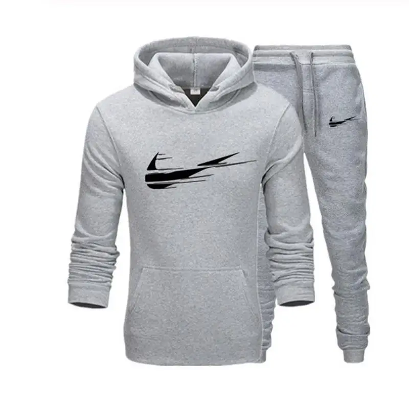 

2020 Brand New Men Sets Fashion Autumn winter Sporting Suit Hoodies+Sweatpants+2 Pieces Sets Slim Tracksuit Brand clothing