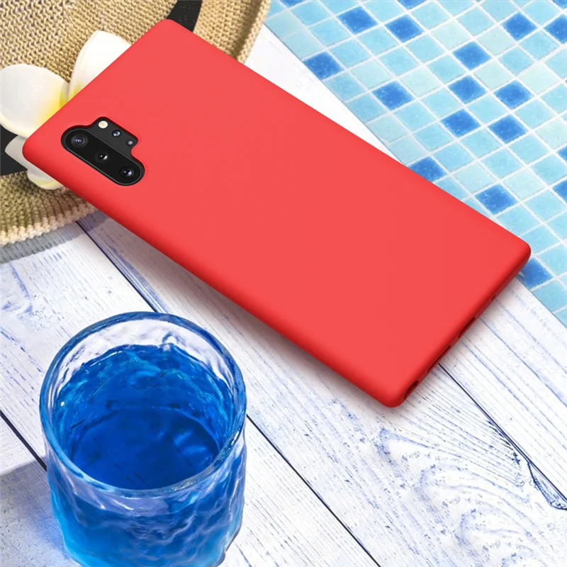 10 шт./лот для samsung Galaxy Note 10+ силиконовый плотный чехол для samsung Galaxy Note 10+ Note 10+ 5G чехол - Цвет: Красный
