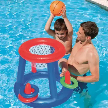 

Multifunctional Water Basketball Rack Aquatic Game Ball Frame Toy