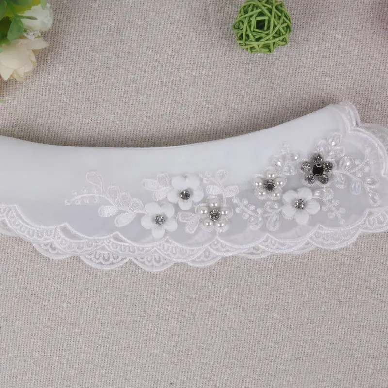 Neck Collar Женский Галстук с жемчугом, бусинами, блестками, декольте, искусственный воротник, стразы, цветок, съемный воротник, съемный воротник с отворотом, блузка, Топ - Цвет: Neck Collar