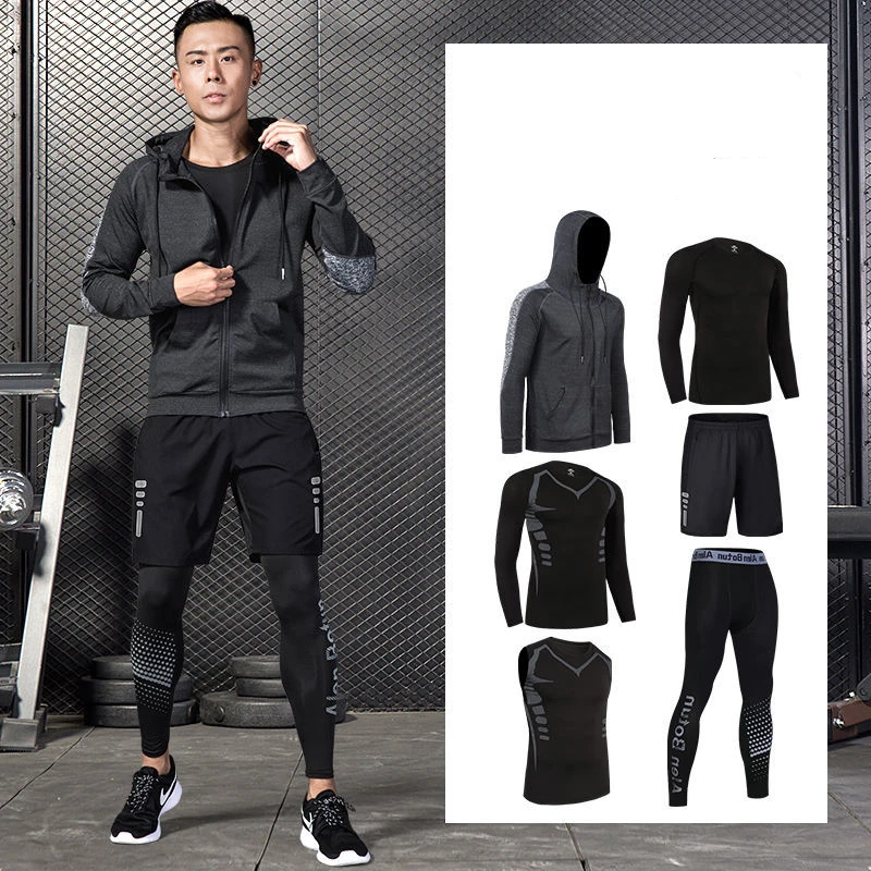 Reflective Sports Suit Men's Running Sets Jogging Basketball Underwear  Sportswear Gym Tights Tracksuit Athletic Training Clothes|Running Sets| -  AliExpress