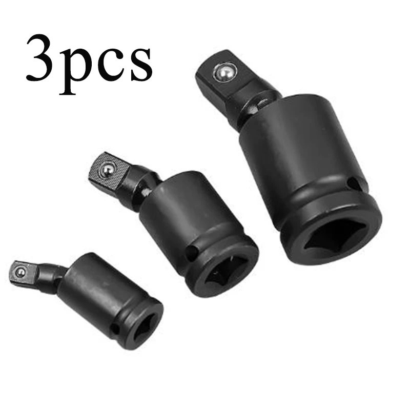 

NEW 3pc 1/2 3/8 1/4 Inch Drive Swivel Universal Joint Air Impact Socket Set