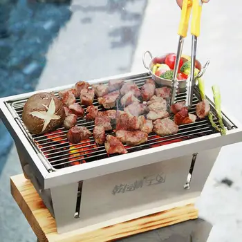 

Barbecue home charcoal stainless steel thick mini small outdoor 304 wild portable carbon grill grill bbq
