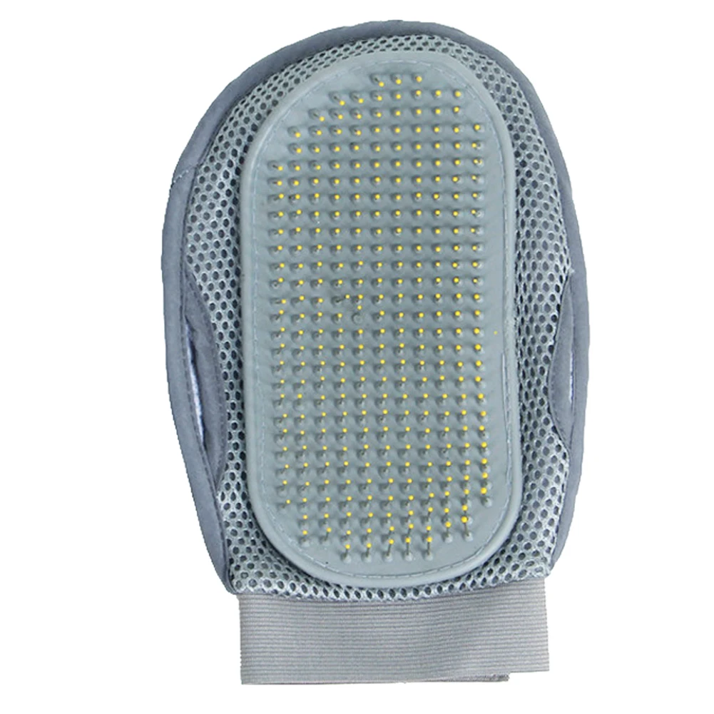 Practical Portable Double Faced Tool Washing Dog Pet Bath Massage Hair Removal Stainless Steel Needle Grooming Glove Mesh