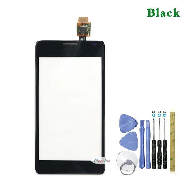 Высокое качество 4," для sony Xperia E1 D2004 D2005 D2104 D2105 сенсорный экран дигитайзер Переднее стекло объектив сенсорная панель - Цвет: black With Tool