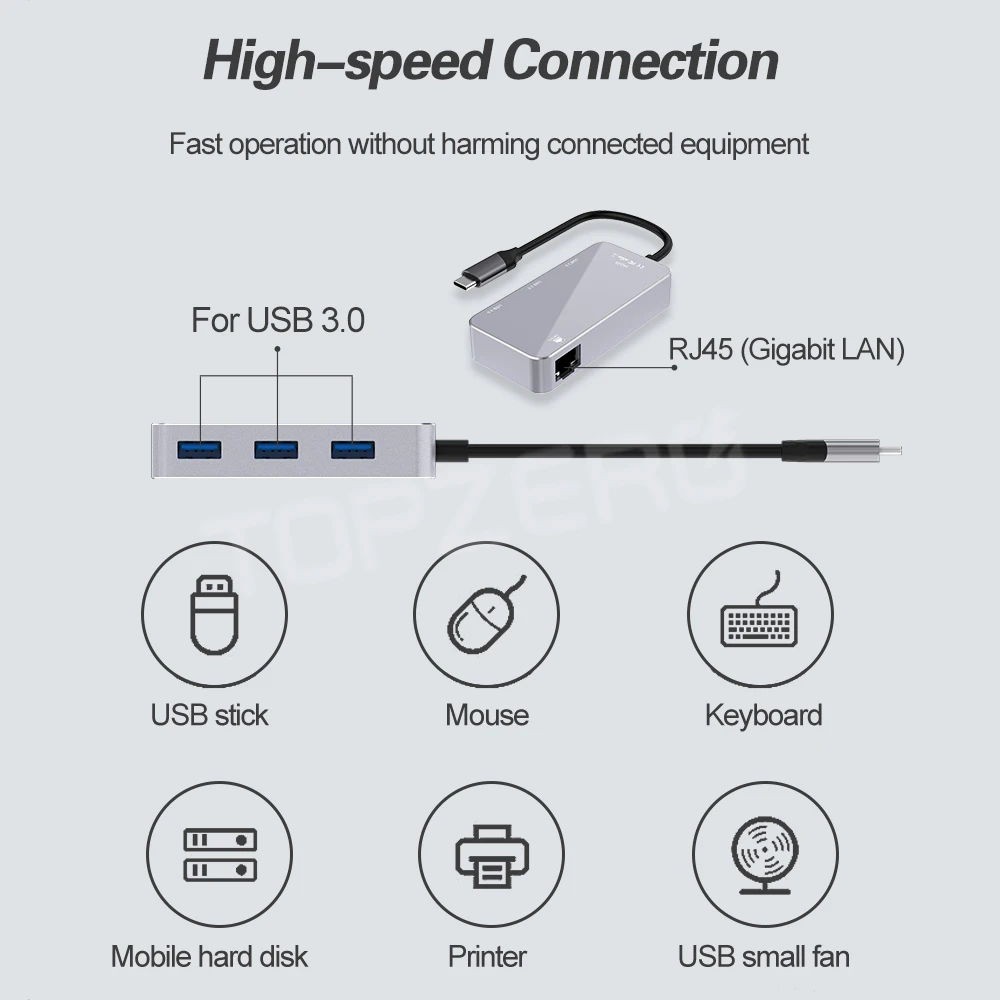 4 в 1 USB 3,0 концентратор RJ45 адаптер для Windows MacBook Pro док-станция Мульти USB C концентратор супер скорость USB 3,0 разветвитель 4 порта USB-C концентратор
