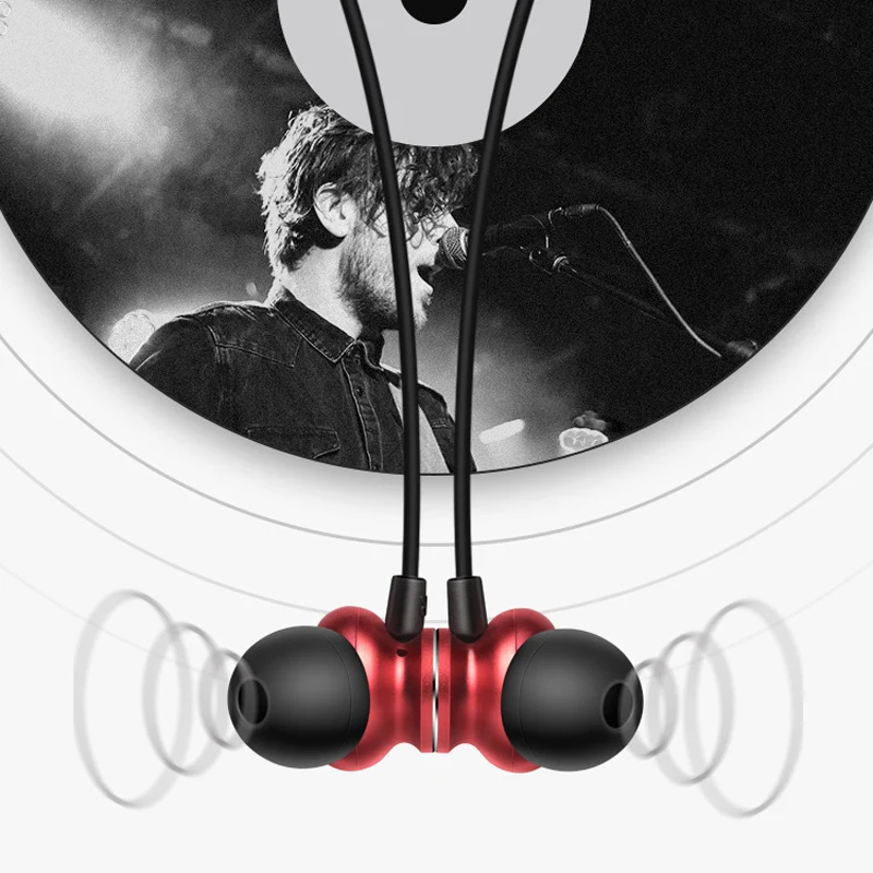 Magnetic Wireless Bluetooth Earphone Stereo Neckband Sport Earbuds Wireless in ear Headset Handsfree With Mic For IPhone Samsung