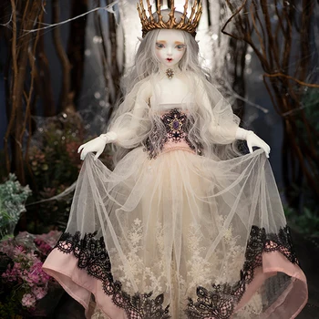 

MODIKER BJD Doll 1/4 BJD Dolls 41CM 18" Ball Jointed Doll DIY Toys Full Set Light /Fair SkinCrown White hair Hwayu Minifee Fairy