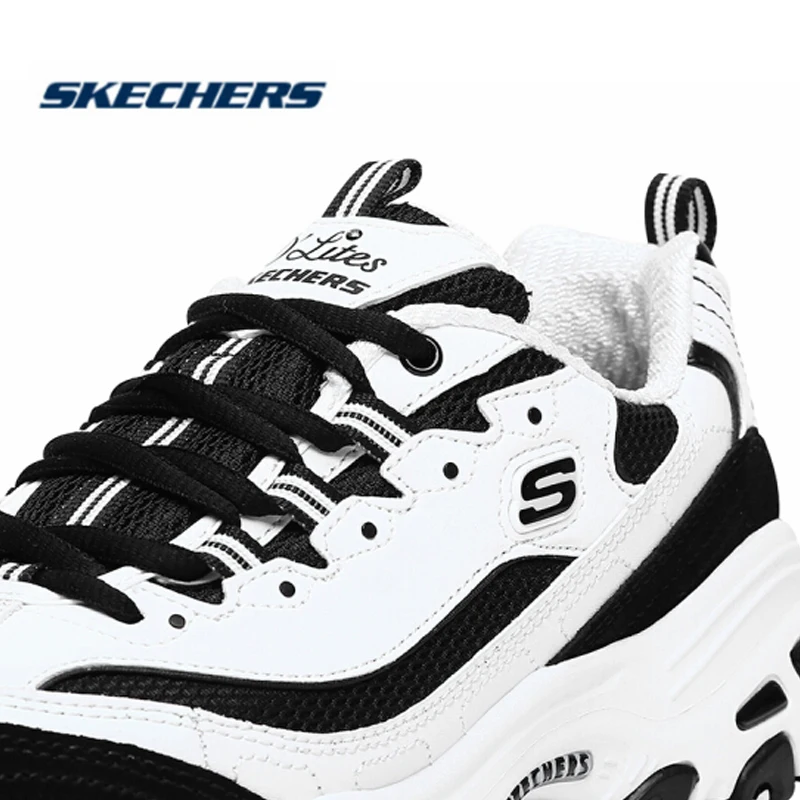 Skechers D'lites/Женская обувь; Платформа для ходьбы; обувь для папы; удобная сетчатая Уличная обувь; zapatillas deporte mujer; 13148-BKW