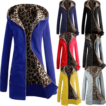 

Women Fashion Autumn Winter Thicken Casual Coat ladies Solid Hooded Warm Jacket Outerwear female