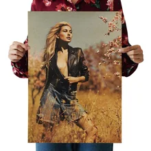 [H053] Сексуальные женщины Ностальгический ретро плакат из крафт-бумаги экран для помещений кафе декоративная живопись