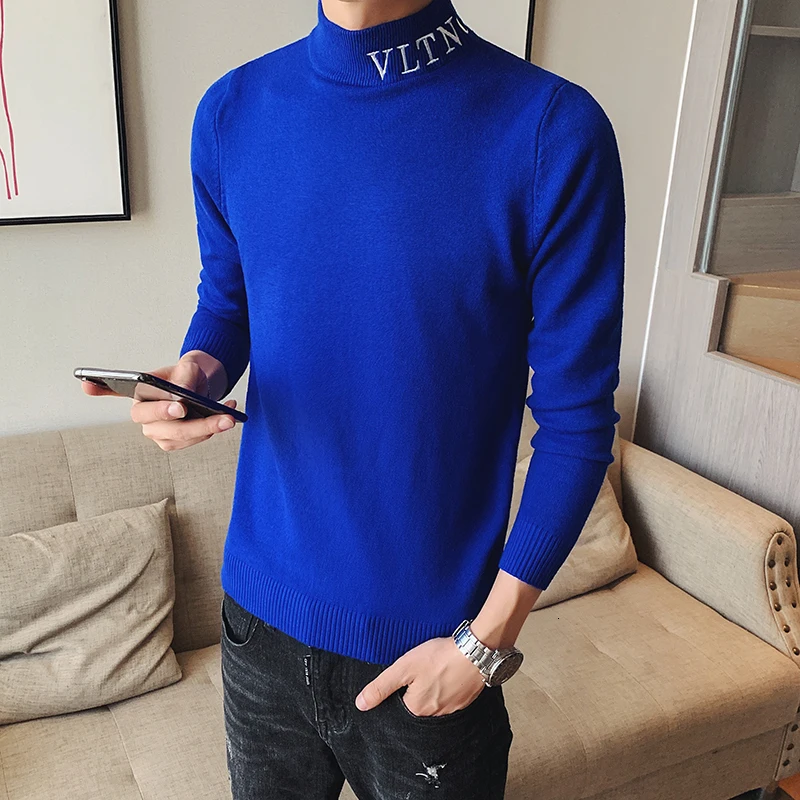 2019 autumn men's sweater Korean version self-cultivation half-high collar long-sleeved casual tide pullover Chinese Style Gray 2019 autumn men's sweater Korean version self-cultivation half-high collar long-sleeved casual tide pullover Chinese Style Gray