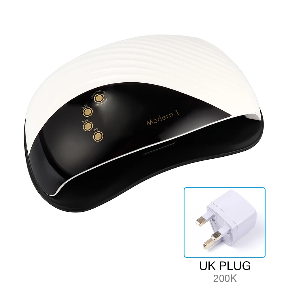 UK PLUG (220-240V) 72 Вт УФ-лампа светодиодный светильник для ногтей с 36 светодиодный с двумя ручными лампами Сушилка для ногтей маникюр отверждение Гель-лак для ногтей 10s 30s 60s 99s автоматический датчик - Цвет: UK PLUG (220-240V)