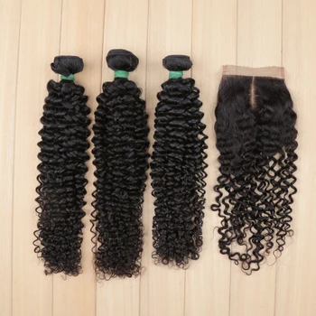 

28 30 Inch Kinky Curly Brazilian Hair Weave Bundles With Closure 3 4 Bundles Curly Human Hair And Closure Remy Hair Extension M