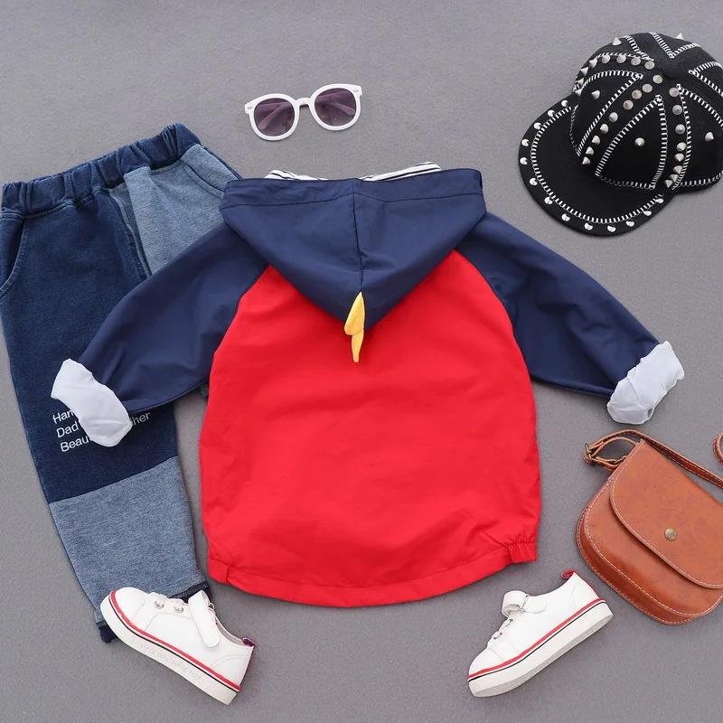 Весенне-осеннее Детское пальто Детская куртка Верхняя одежда для мальчиков и девочек модная ветровка с рисунком для мальчиков одежда для малышей от 2 до 8 лет