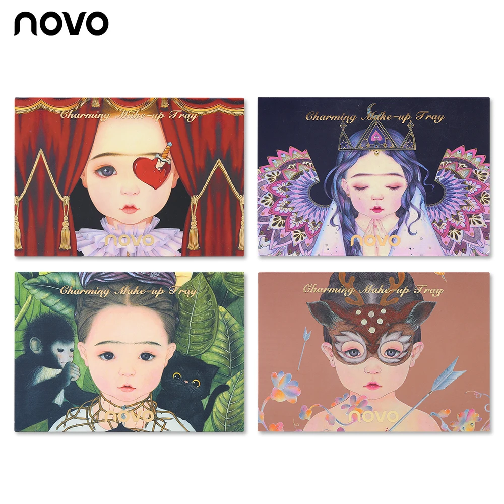 NOVO, 8 цветов, матовые, мерцающие, фантазия, эльф, палитра теней для век, бриллиант, блестящие, обнаженные тени для век, пигментированная пудра, макияж, красота, косметика