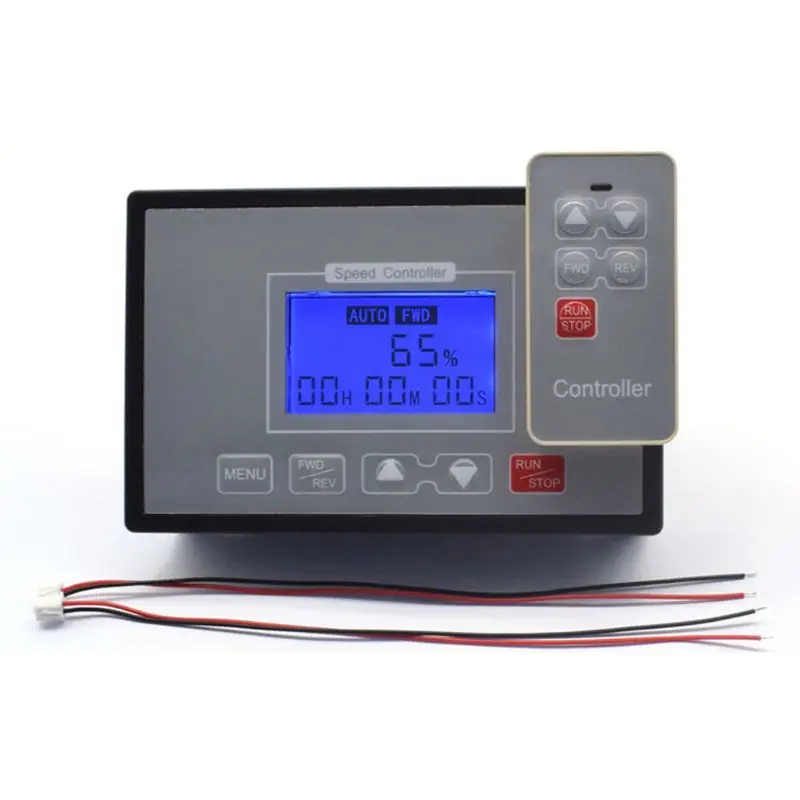 

LCD Smart Digital Display 0~100% Adjustable 60A PWM DC10-55 V Motor Speed Controller Timing Reversible