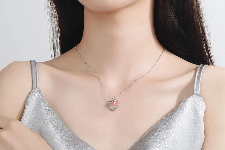 Корейский стиль, новая мода, Милая луна, 925 пробы, серебряные ювелирные изделия, темперамент, полумесяц, ключица, цепочка, подвеска, ожерелья, H418