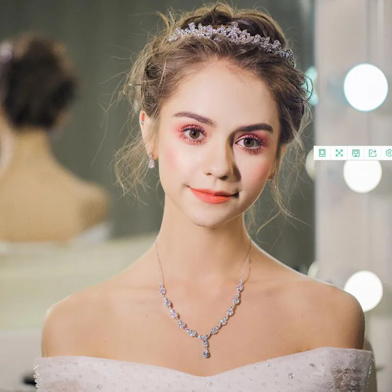 SLBRIDAL сверкающие винтажные золотые фианиты Свадебные тиара CZ свадебные королевские вечерние королевские короны женские ювелирные изделия