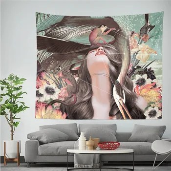 

Creative Printed Tapestry Wall Hanging Boho Decor Wall Cloth Tapestry Girls Floral Art Wall Tapestry Carpet Yoga Mat Home Decor