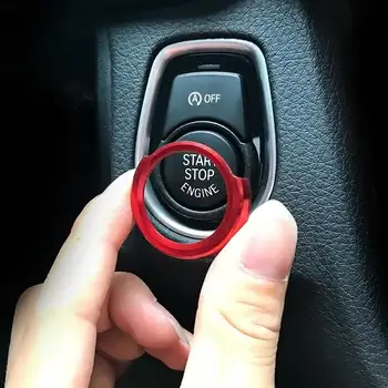

Metal Car One-Key Start Button Decor Circle Ring for BMW 1/2/3/3GT/4/X1 Series