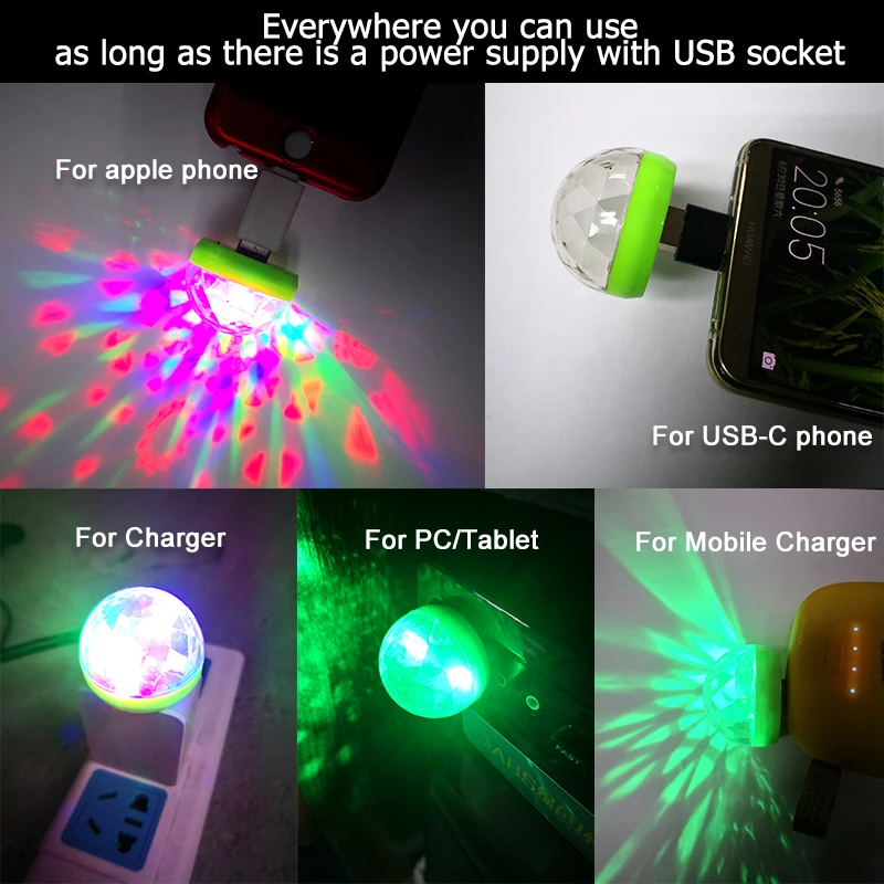СВЕТОДИОДНЫЙ Автомобильный USB светильник CNSUNNYLIGHT DJ RGB мини цветная музыкальная