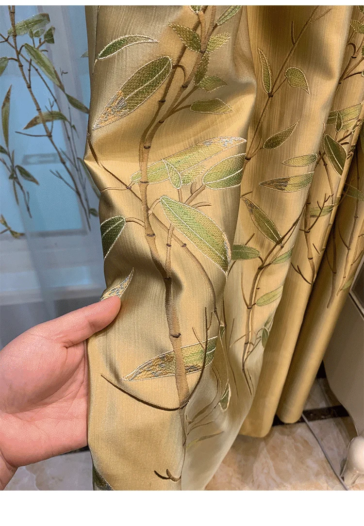 bambu bordado cor combinando cortinas blackout para