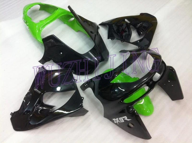 Обтекатели Zx9r 1999 Пластиковые обтекатели для Kawasaki 1998 черные Зеленые комплекты